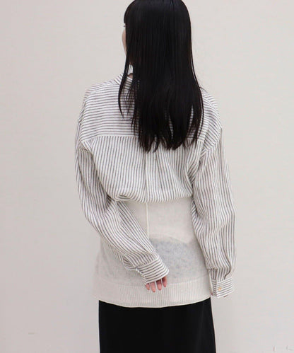 LINEN100 短款襯衫