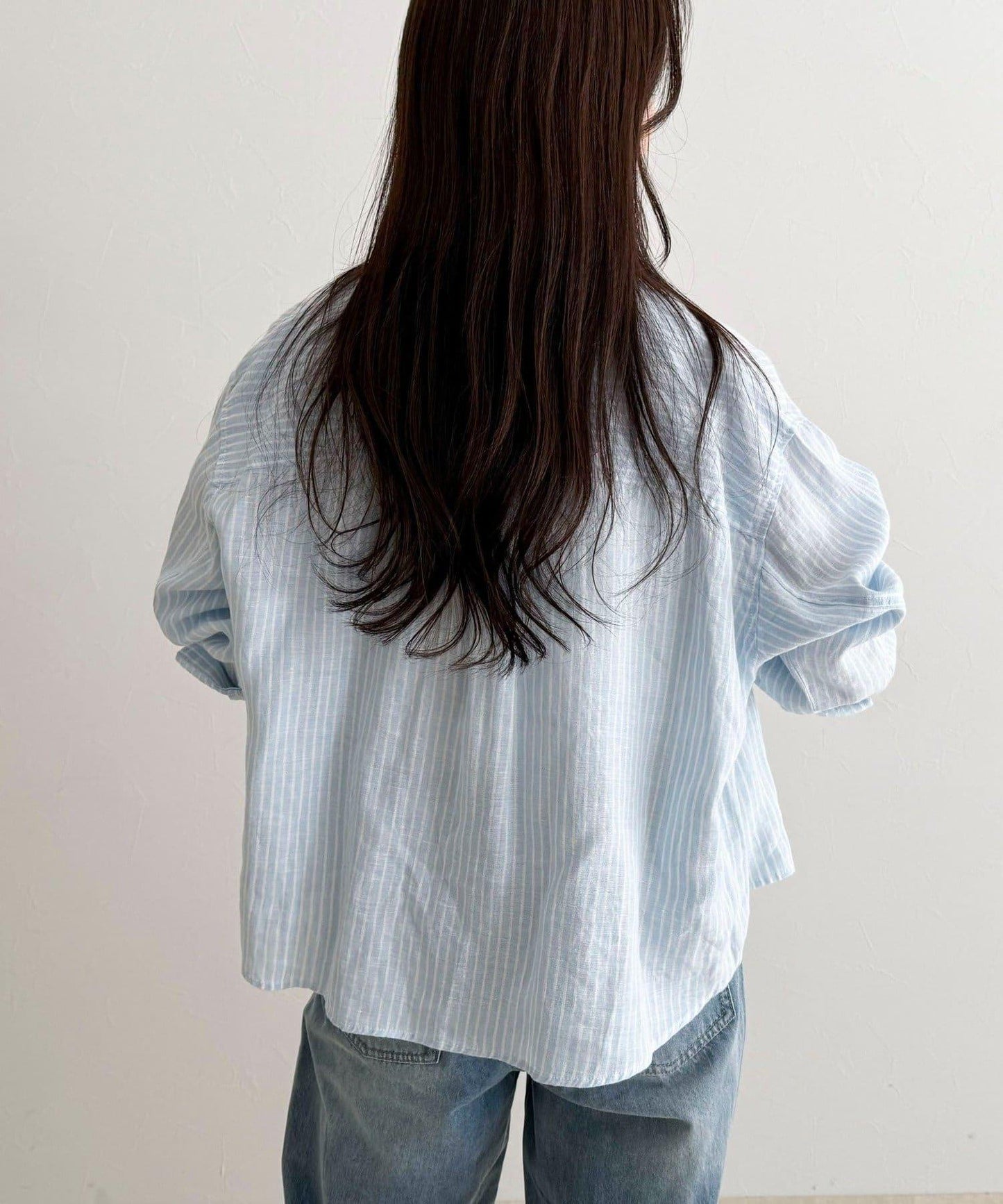 LINEN100 短款襯衫