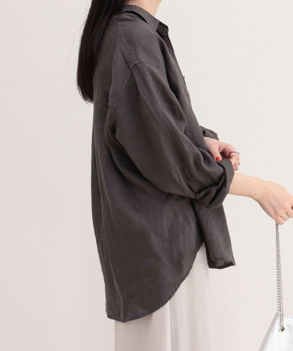 LINEN100 2WAY 裹身襯衫