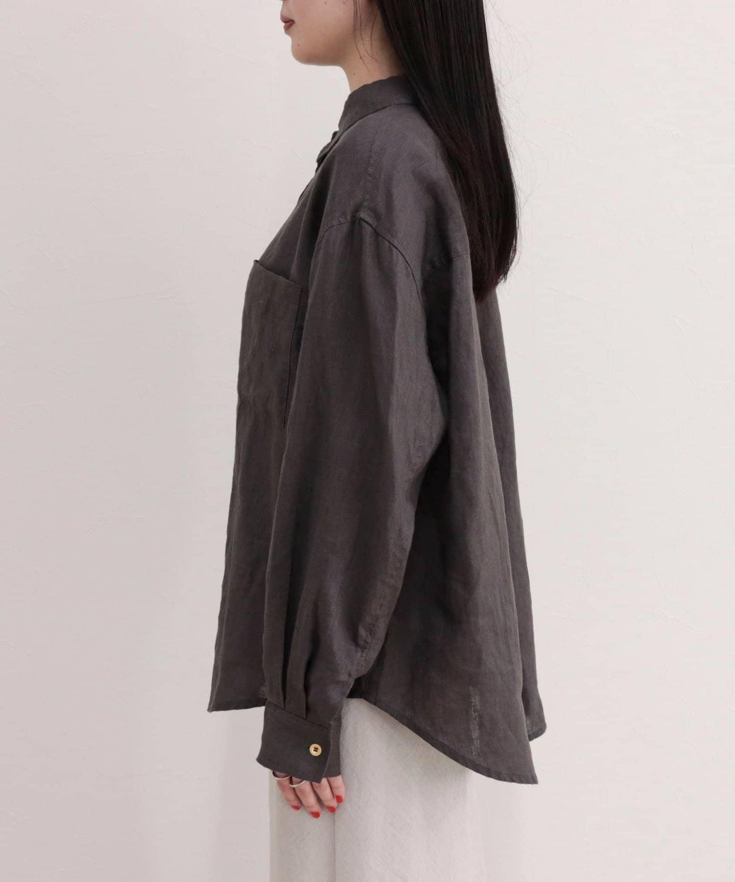 LINEN100 2WAY 裹身襯衫