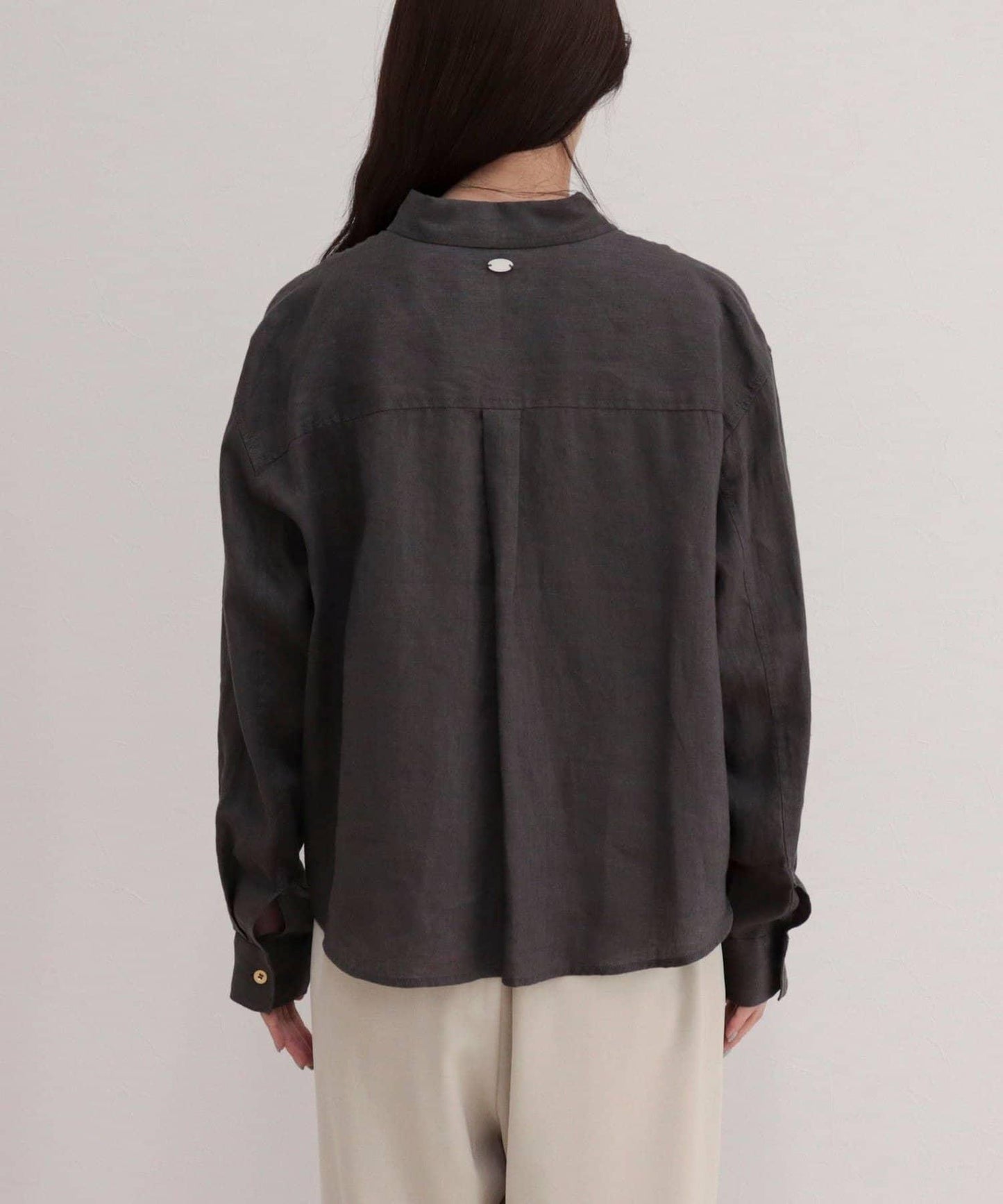 LINEN100 短款襯衫