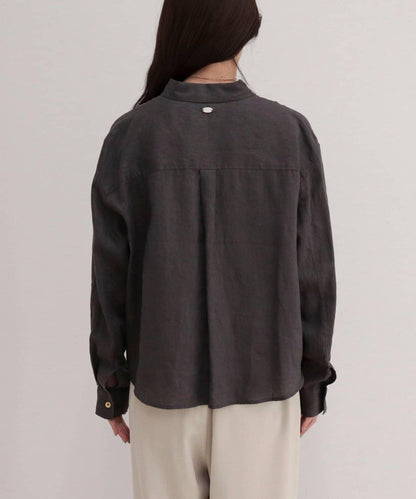 LINEN100 短款襯衫