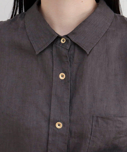 LINEN100 2WAY 裹身襯衫