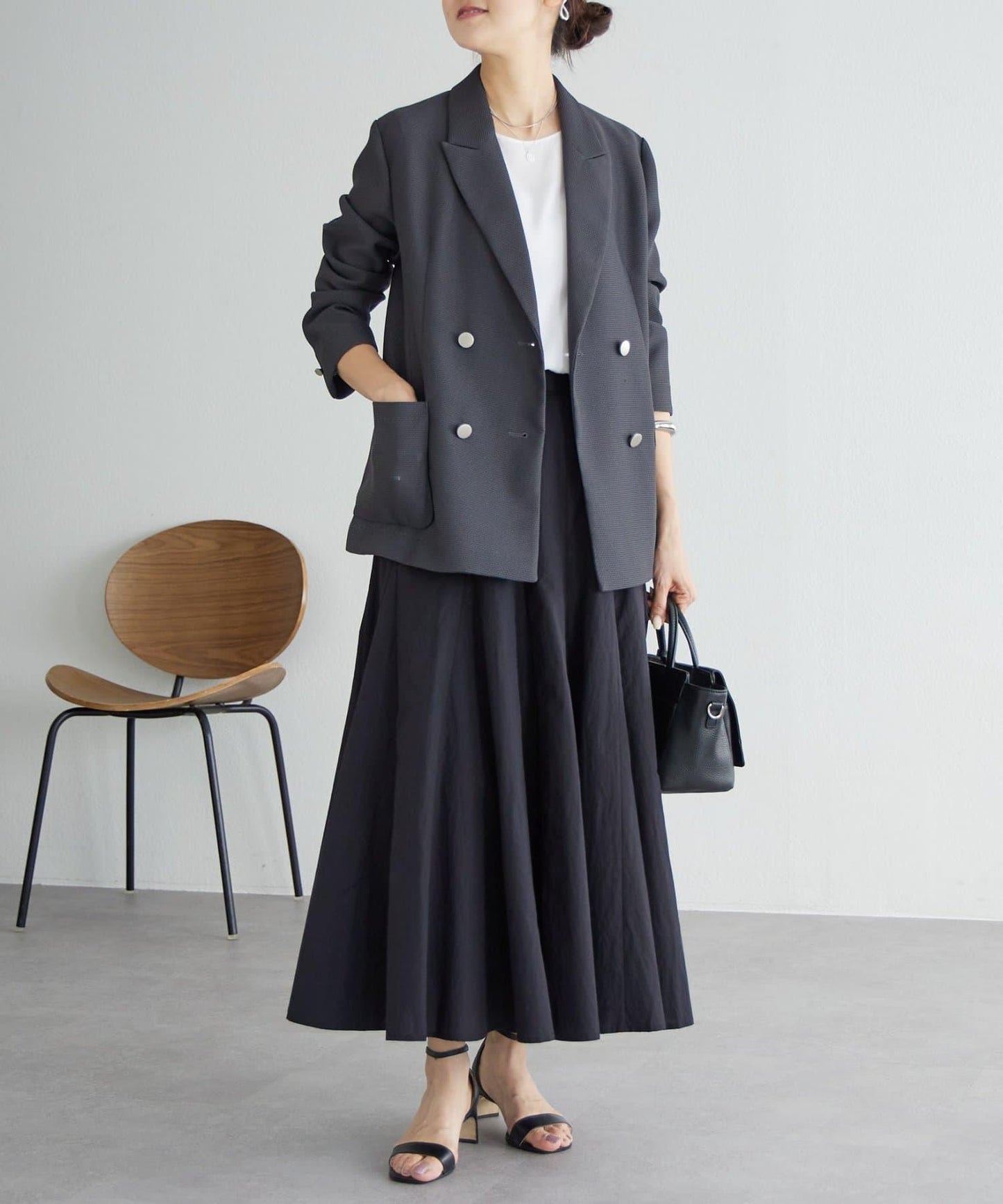 拼接蓬鬆半身裙