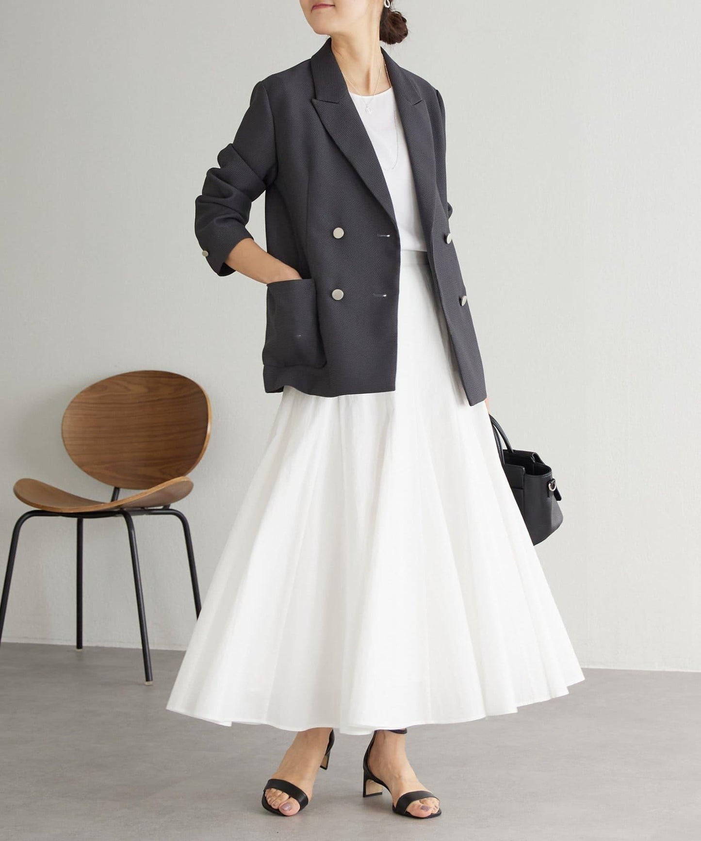 拼接蓬鬆半身裙