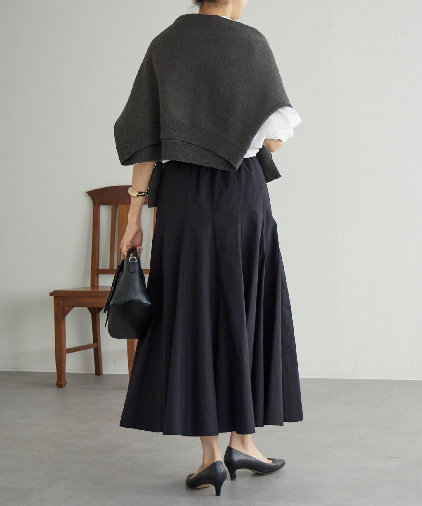 拼接蓬鬆半身裙