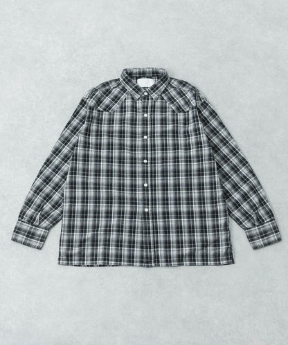 URBAN RESEARCH iD FADE CHECK WESTERN SHIRTS 做舊格紋西部風襯衫