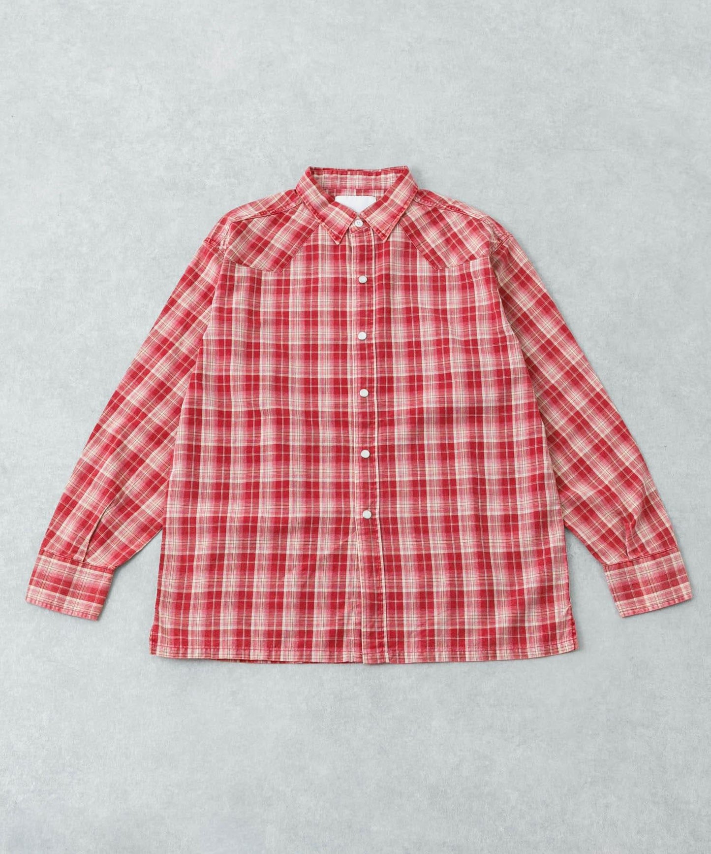 URBAN RESEARCH iD FADE CHECK WESTERN SHIRTS 做舊格紋西部風襯衫