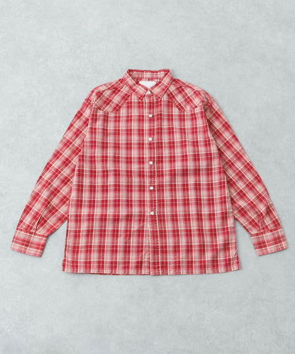 URBAN RESEARCH iD FADE CHECK WESTERN SHIRTS 做舊格紋西部風襯衫