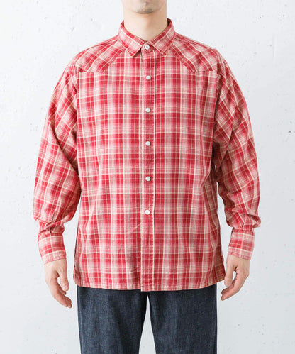 URBAN RESEARCH iD FADE CHECK WESTERN SHIRTS 做舊格紋西部風襯衫