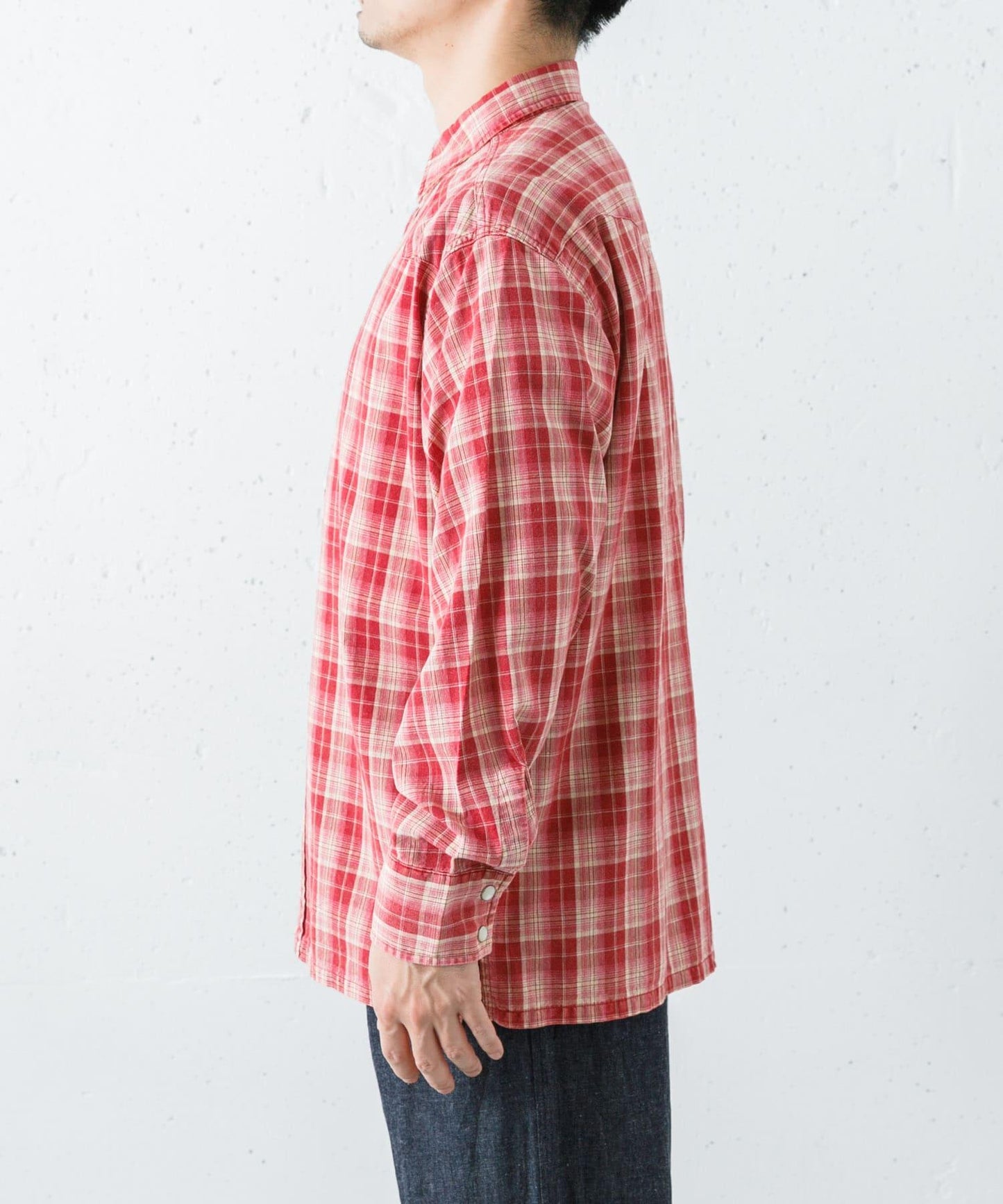 URBAN RESEARCH iD FADE CHECK WESTERN SHIRTS 做舊格紋西部風襯衫