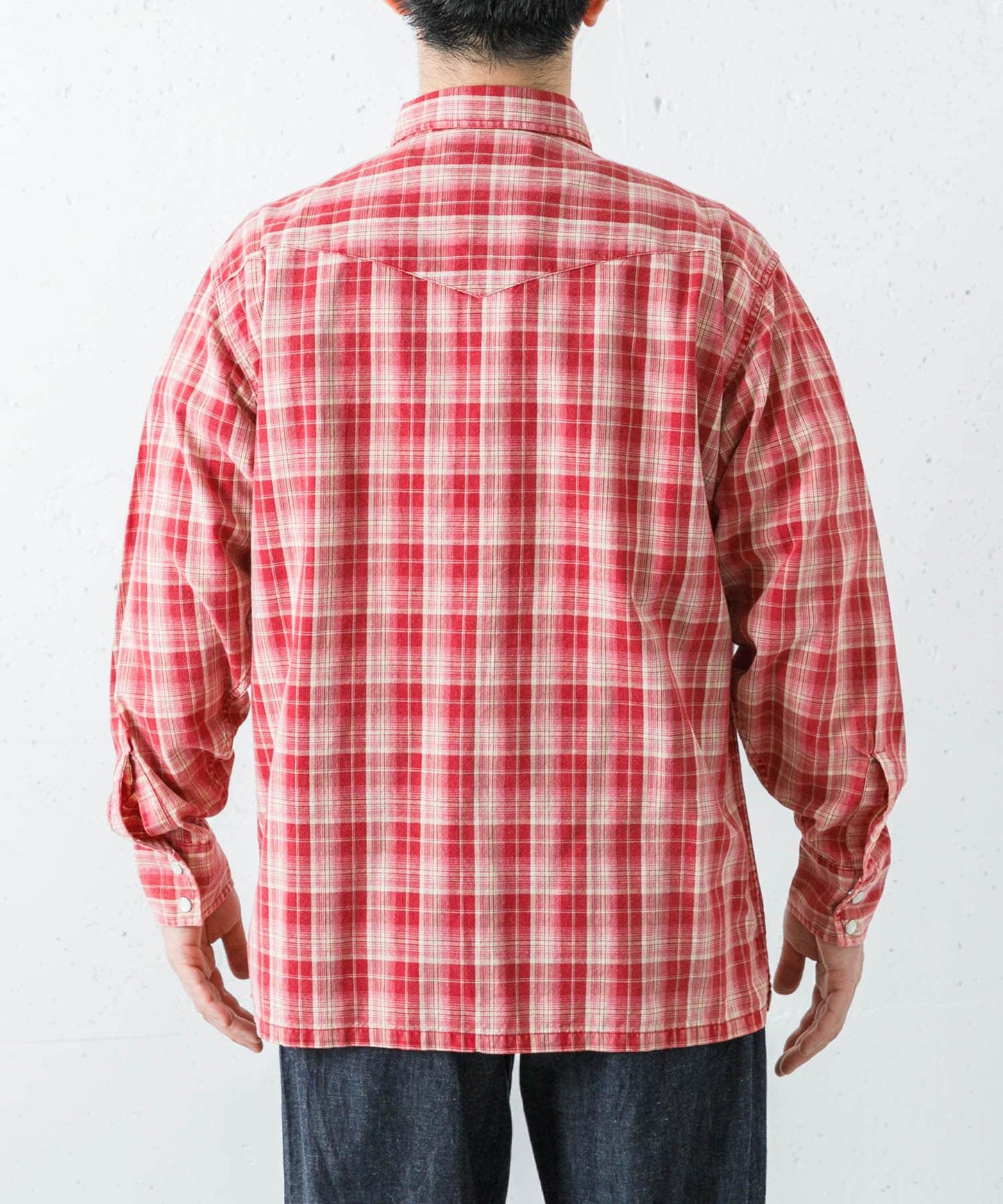 URBAN RESEARCH iD FADE CHECK WESTERN SHIRTS 做舊格紋西部風襯衫
