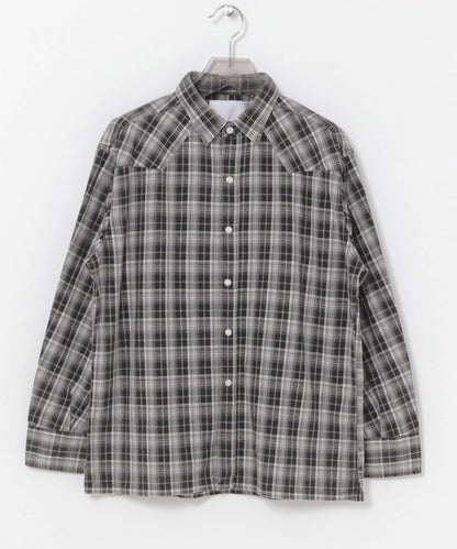 URBAN RESEARCH iD FADE CHECK WESTERN SHIRTS 做舊格紋西部風襯衫