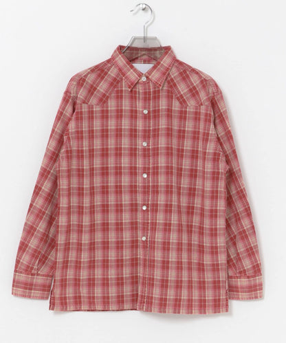 URBAN RESEARCH iD FADE CHECK WESTERN SHIRTS 做舊格紋西部風襯衫