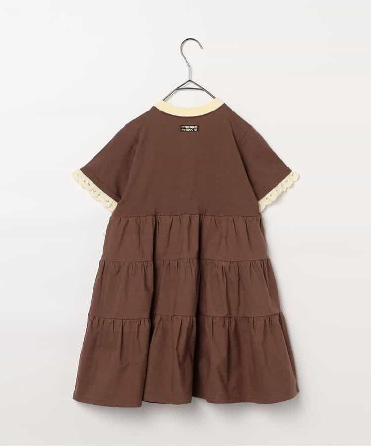 毛氈質感拼接層疊連衣裙 鏈接款