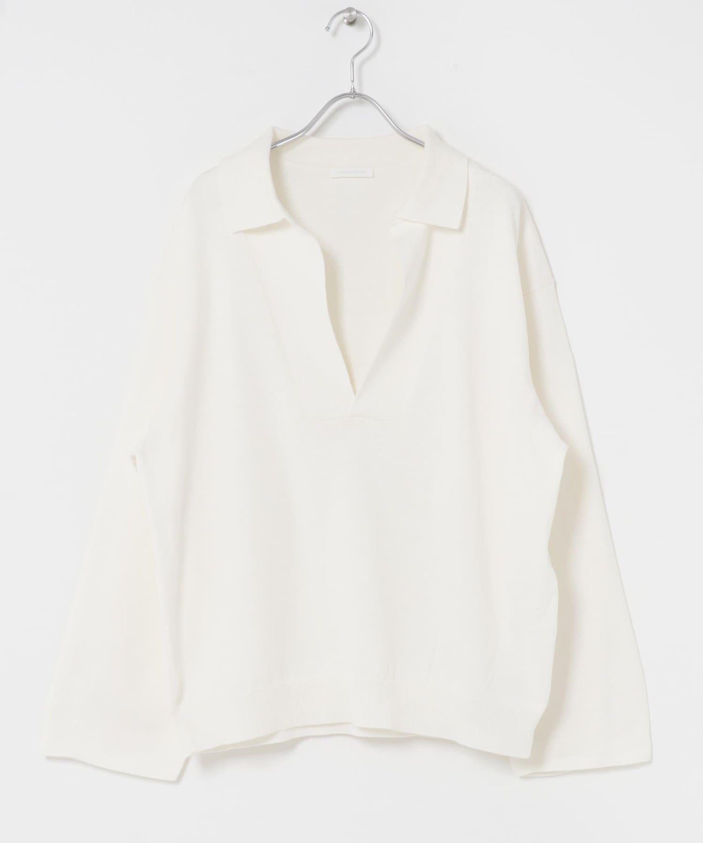 UNDECORATED LINEN/COTTON BIG KNIT TOP