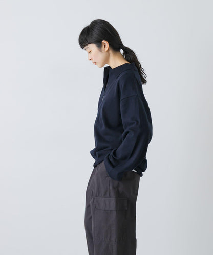UNDECORATED LINEN/COTTON BIG KNIT TOP