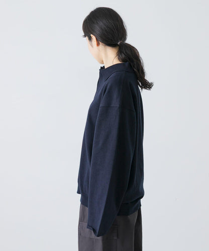 UNDECORATED LINEN/COTTON BIG KNIT TOP