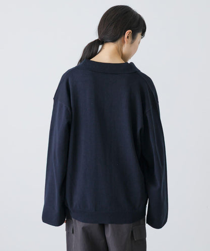 UNDECORATED LINEN/COTTON BIG KNIT TOP