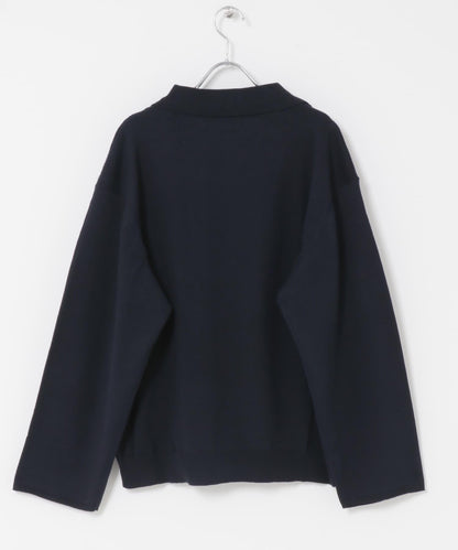 UNDECORATED LINEN/COTTON BIG KNIT TOP
