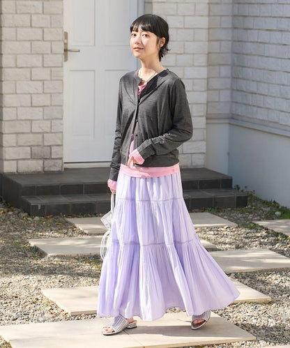 印度梯子蕾絲 層疊設計 長款半身裙