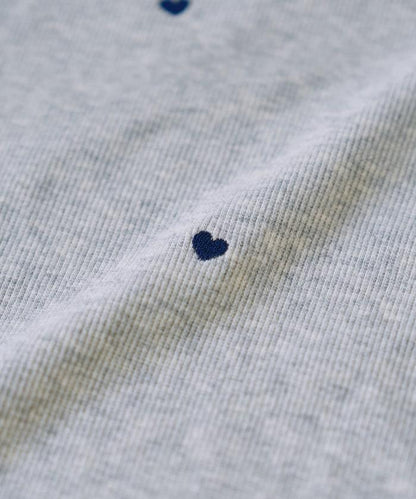 小心心刺繡 羅紋 T恤