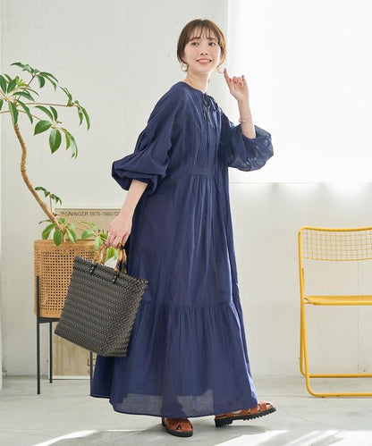 印度蕾絲拼接開領連衣裙（限定展開）