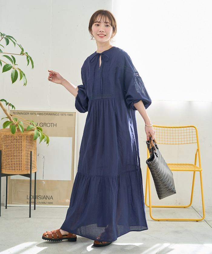 印度蕾絲拼接開領連衣裙（限定展開）