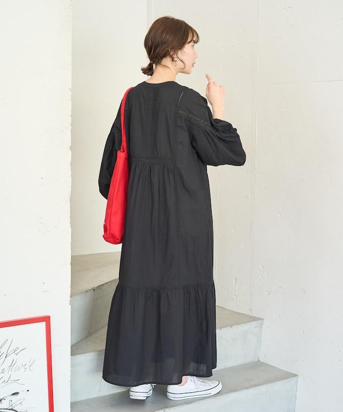 印度蕾絲拼接開領連衣裙（限定展開）