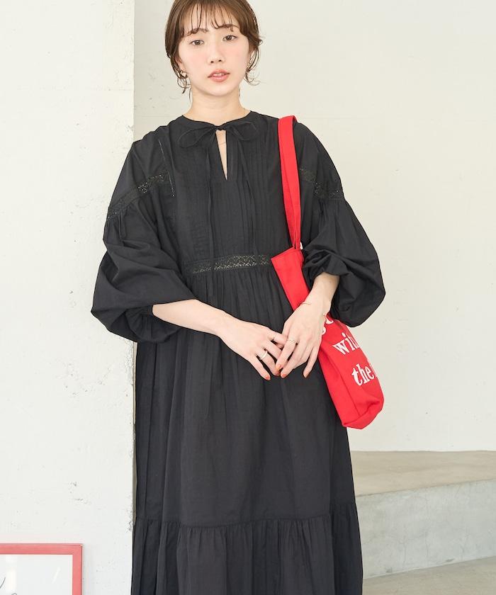 印度蕾絲拼接開領連衣裙（限定展開）