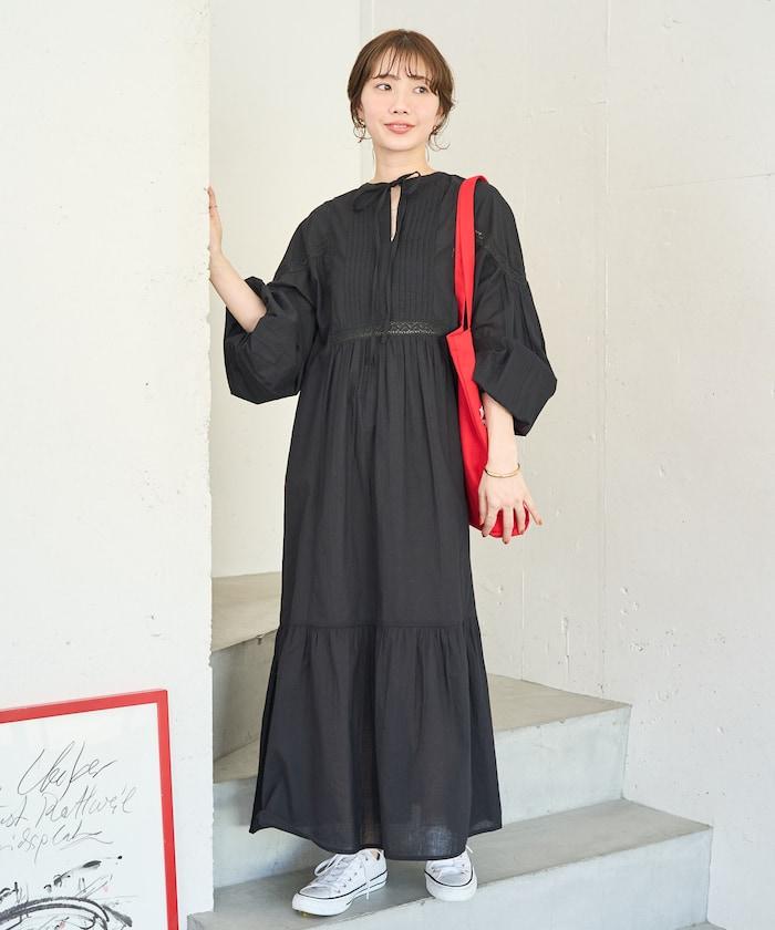 印度蕾絲拼接開領連衣裙（限定展開）