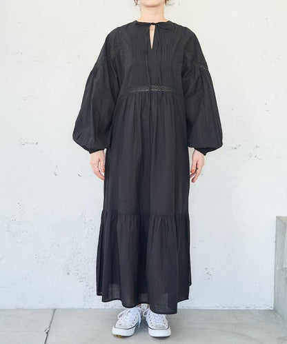 印度蕾絲拼接開領連衣裙（限定展開）
