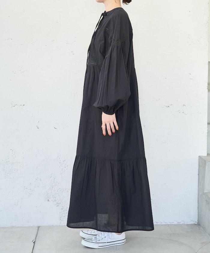 印度蕾絲拼接開領連衣裙（限定展開）