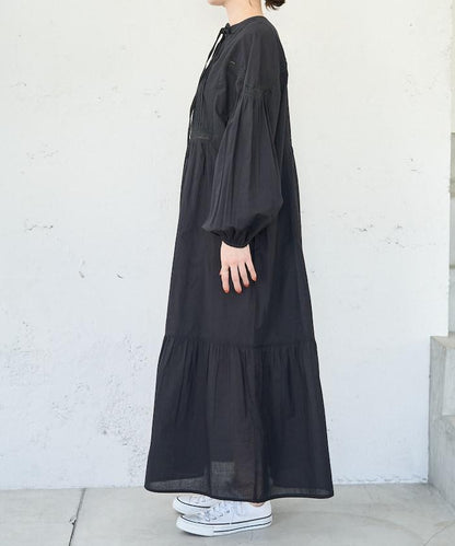 印度蕾絲拼接開領連衣裙（限定展開）