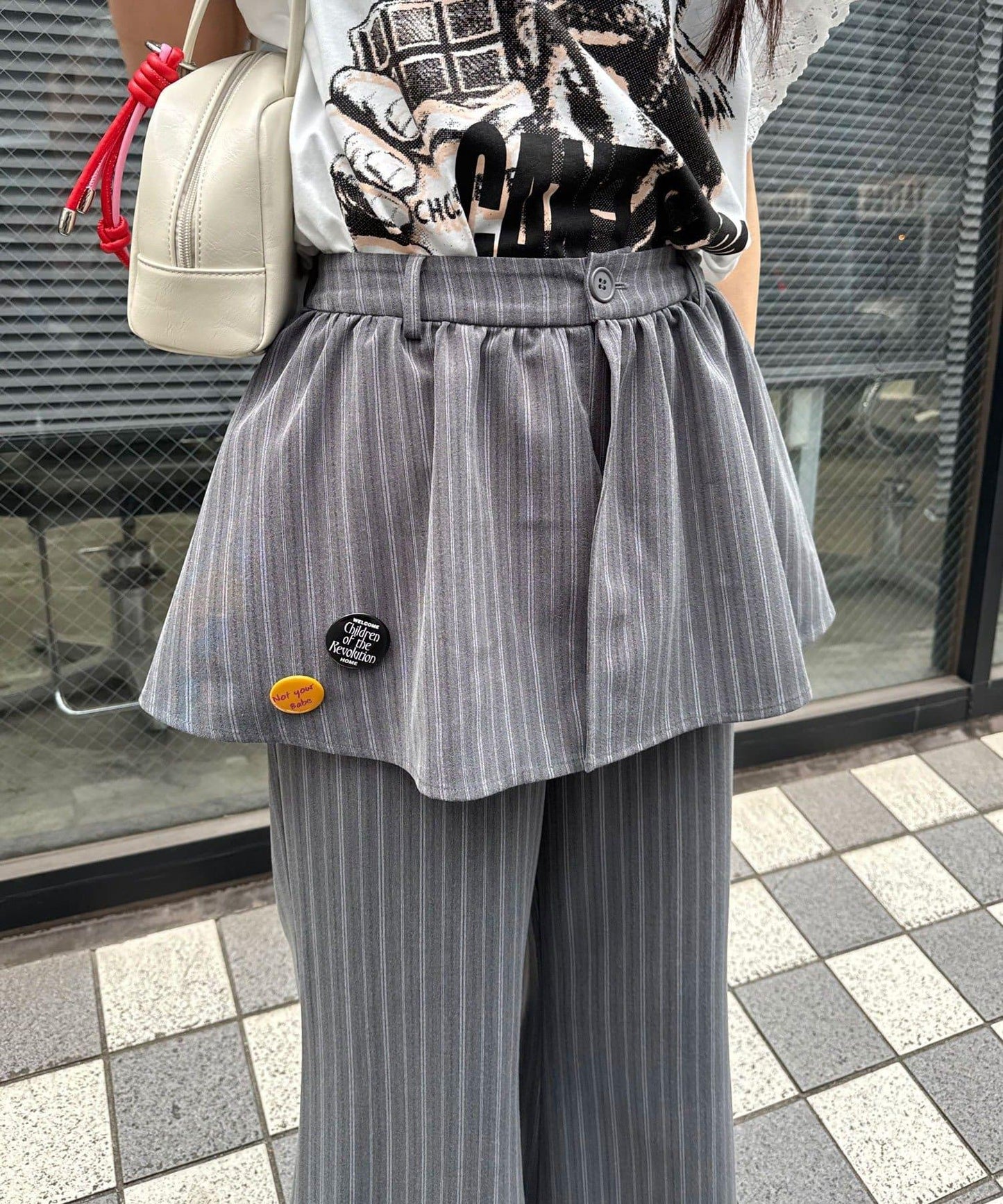 缶バッジSET 疊穿感西裝褲