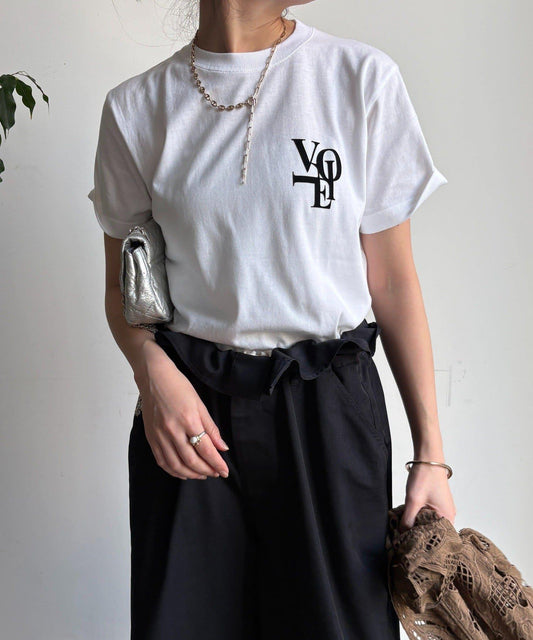 voile 小圖案植絨Logo T恤