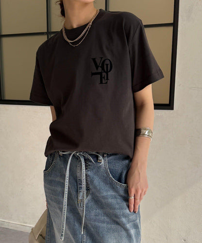 voile 小圖案植絨Logo T恤