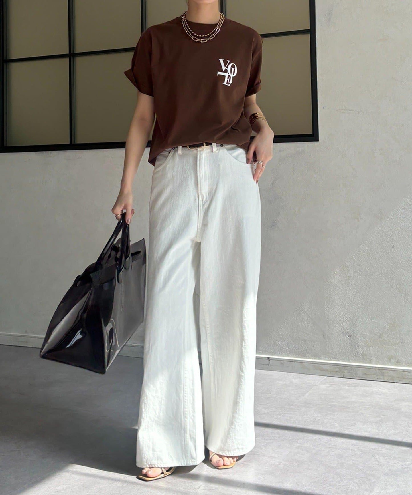 voile 小圖案植絨Logo T恤