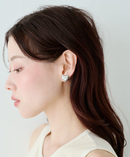 Kastane fiw. 愛心蝴蝶結耳環