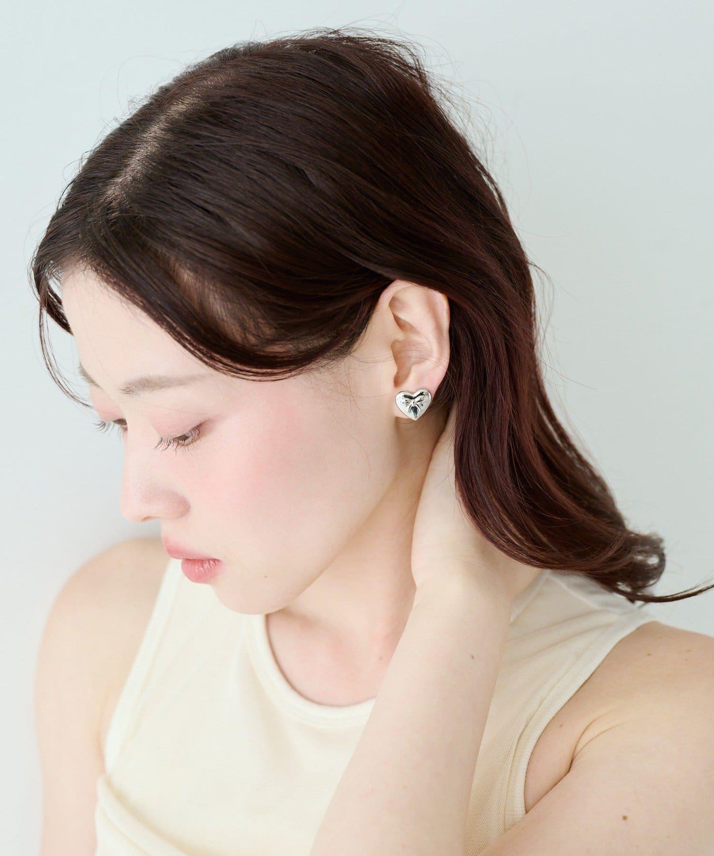 Kastane fiw. 愛心蝴蝶結耳環