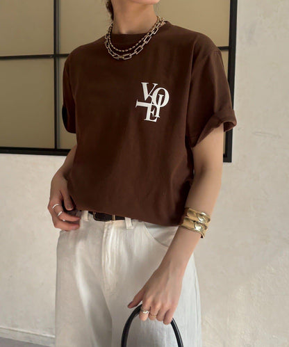 voile 小圖案植絨Logo T恤