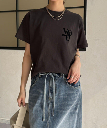 voile 小圖案植絨Logo T恤