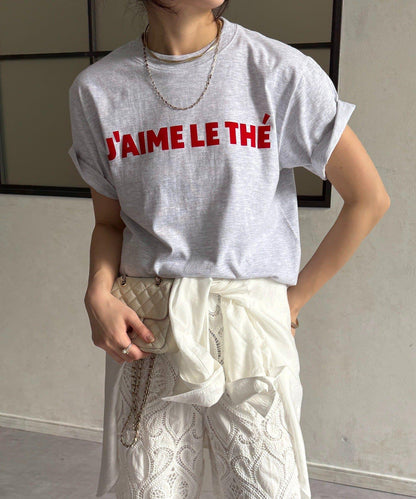JAIMELETHE 植絨logo字母設計 T恤