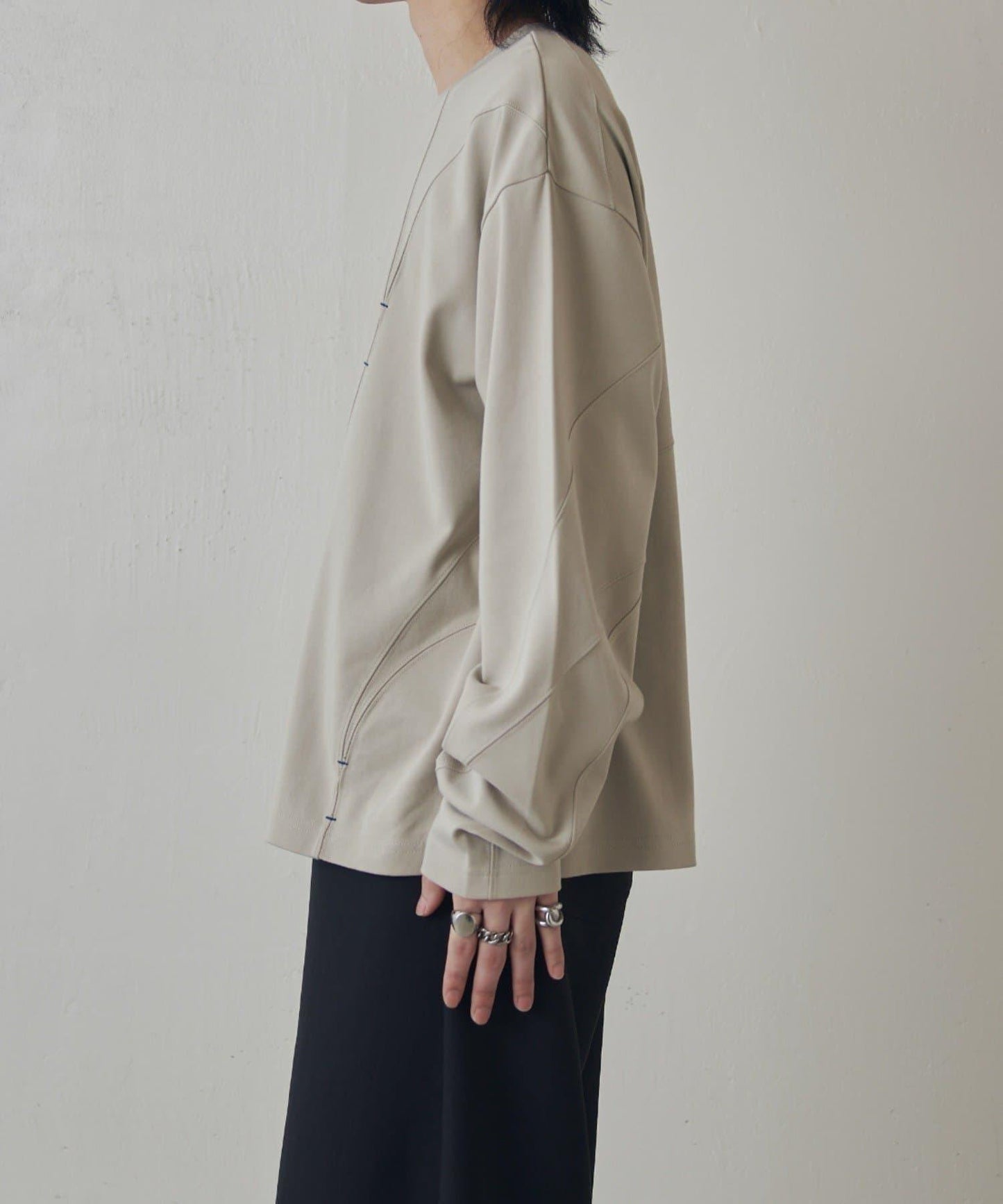 隨機拼接設計 長袖T恤