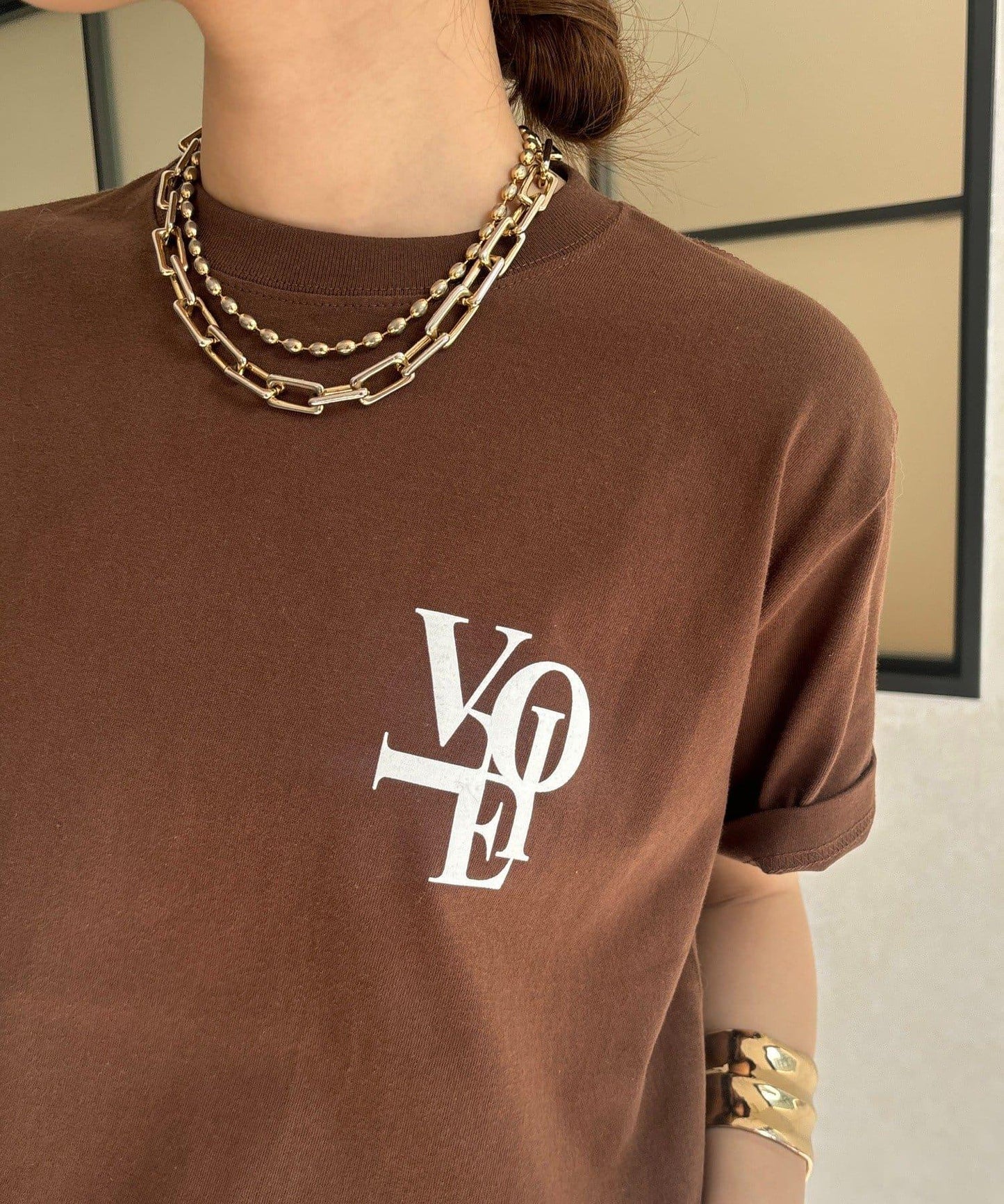 voile 小圖案植絨Logo T恤