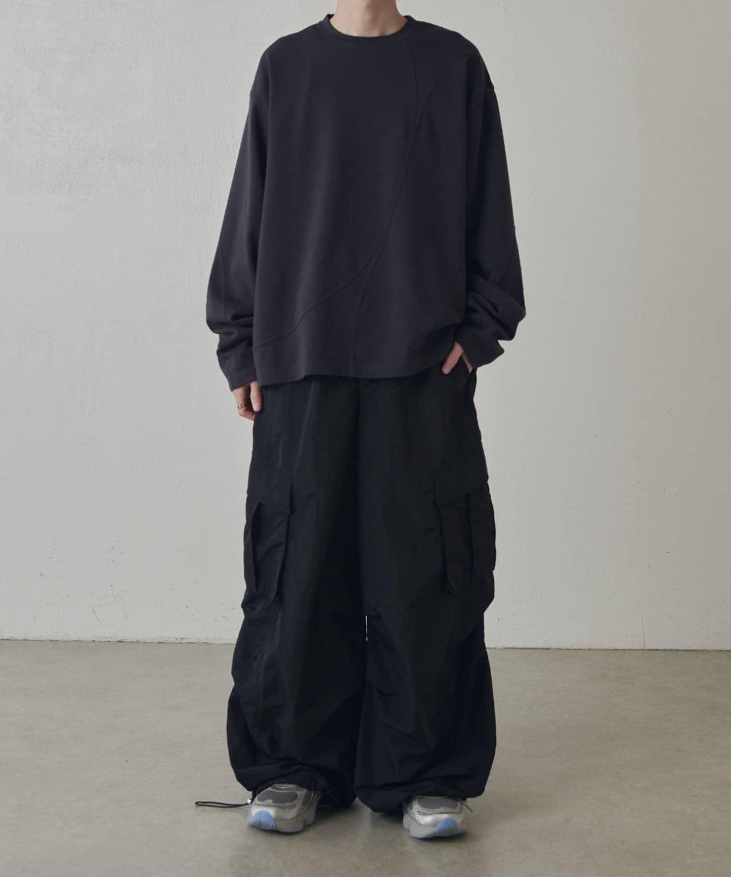 隨機拼接設計 長袖T恤