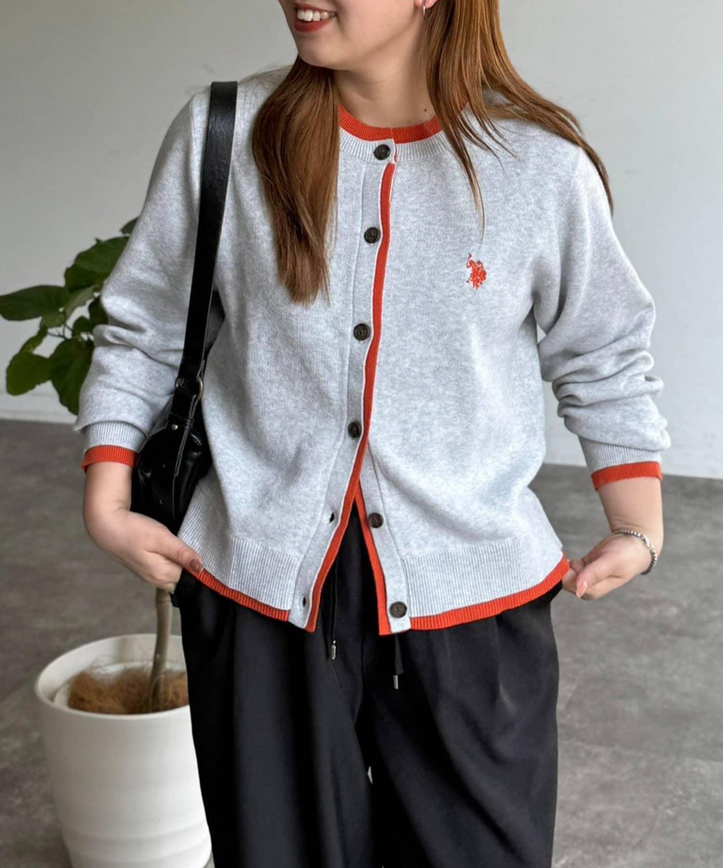 U.S. POLO ASSN. 假兩件衛衣風開衫
