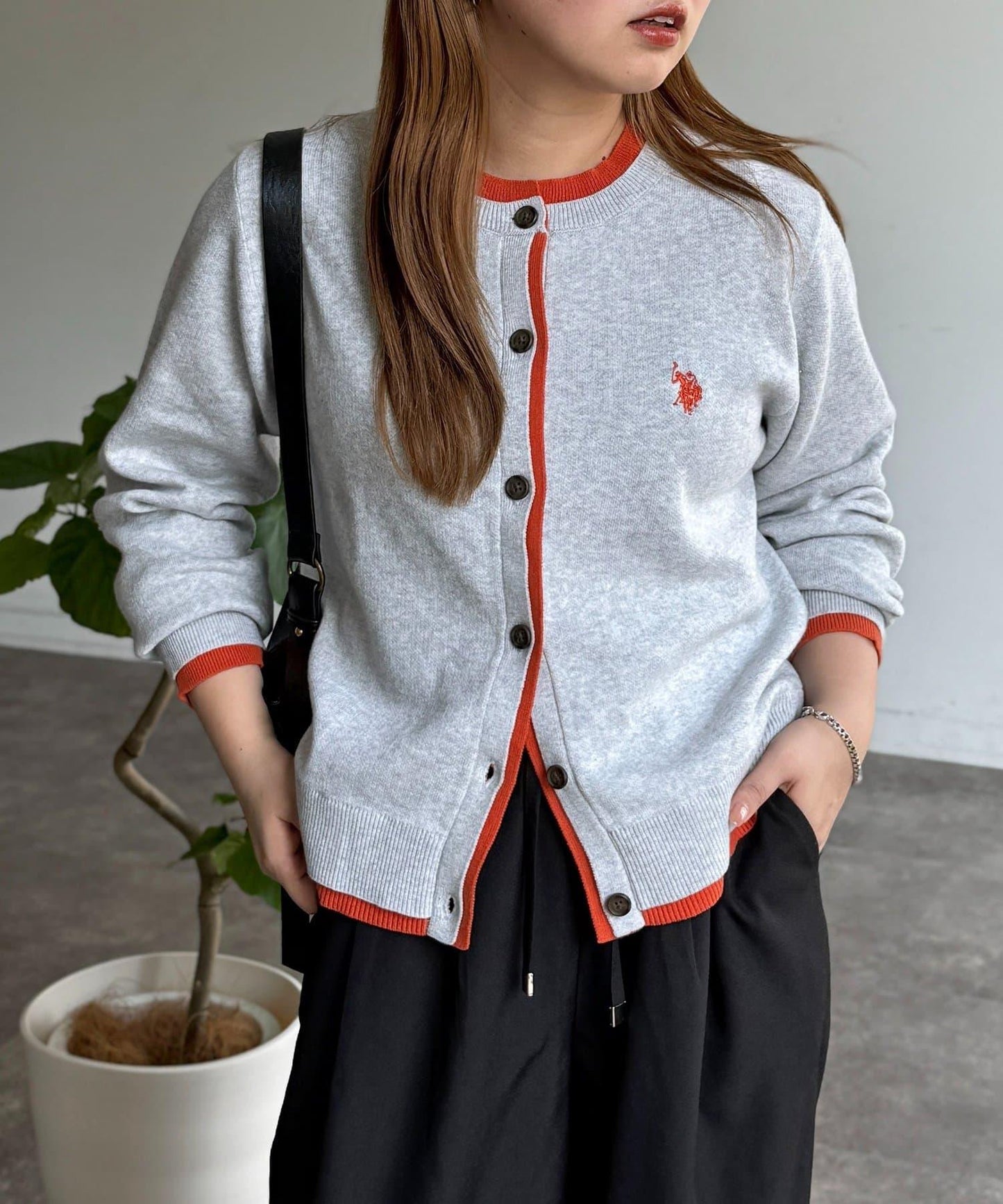 U.S. POLO ASSN. 假兩件衛衣風開衫