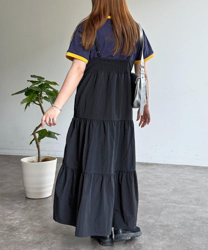 U.S. POLO ASSN 尼龍層疊吊帶連衣裙