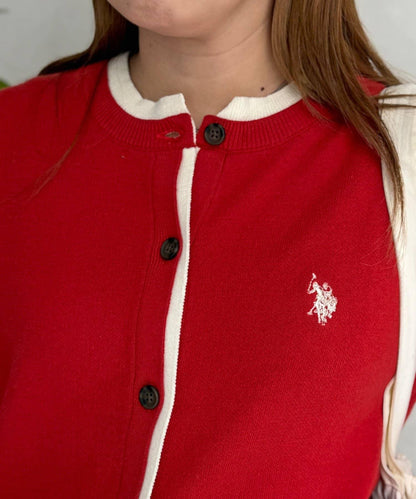 U.S. POLO ASSN. 假兩件衛衣風開衫